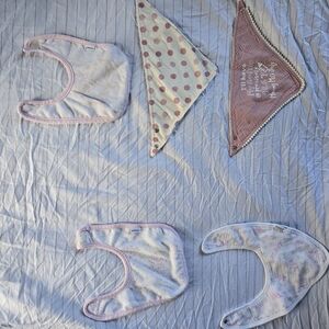 Pastel Baby Bib and Bandana Set
